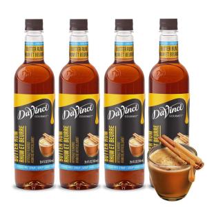 imageDaVinci Gourmet SugarFree French Vanilla Syrup 254 Fl Oz Pack of 4BUTTER RUM SUGAR FREE