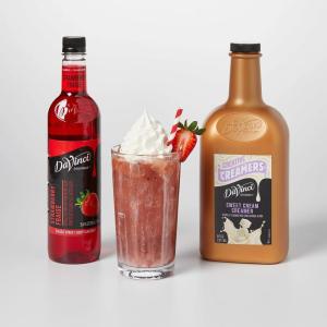 imageBundle of DaVinci Gourmet Sweet Cream Creamer 64 Fluid Ounce Pack of 1  DaVinci Gourmet Classic Strawberry Syrup 254 Fluid Ounce Pack of 1