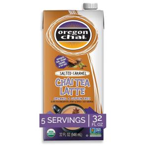 imageOregon Chai Original Chai Concentrate 32 Fl Oz Pack of 1 ampamp DaVinci Gourmet Classic Vanilla Syrup 254 Fl Oz Pack of 1 Vanilla Chai Tea Bundle PackSalted Caramel